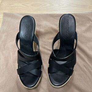 Women’s Jimmy Choo wedge heel slip sandal 9